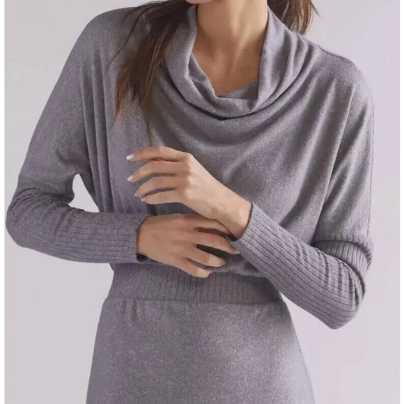 NWT Anthropologie Daily Practice draped cowl neck gray midi dress size XL - Picture 2 of 10